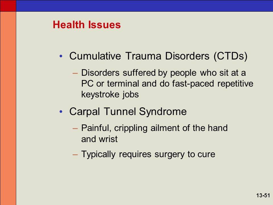 Facts about Cumulative Trauma Disorders